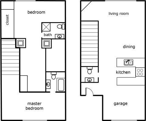 los verdes 2 Bed 2.5 Bath 1238 SF